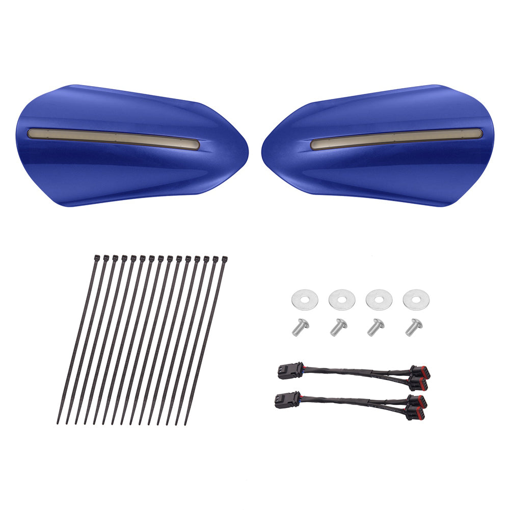 Color Matched Harley Hand Guards with LED for Touring & Softails