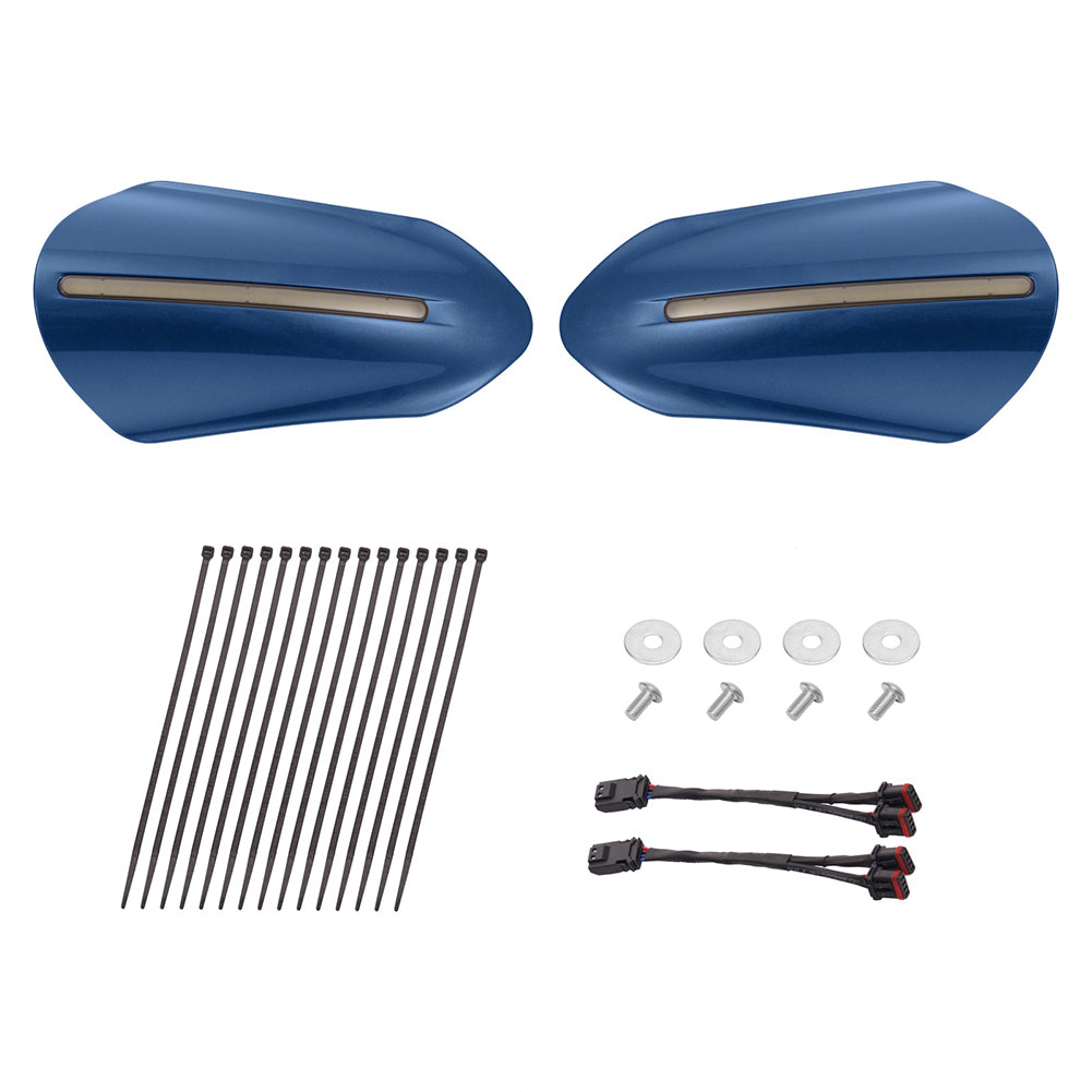 Color Matched Harley Hand Guards with LED for Touring & Softails