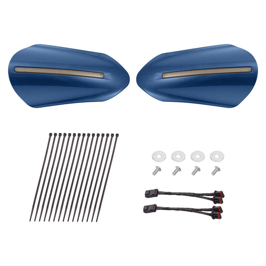 Color Matched Harley Hand Guards with LED for Touring & Softails