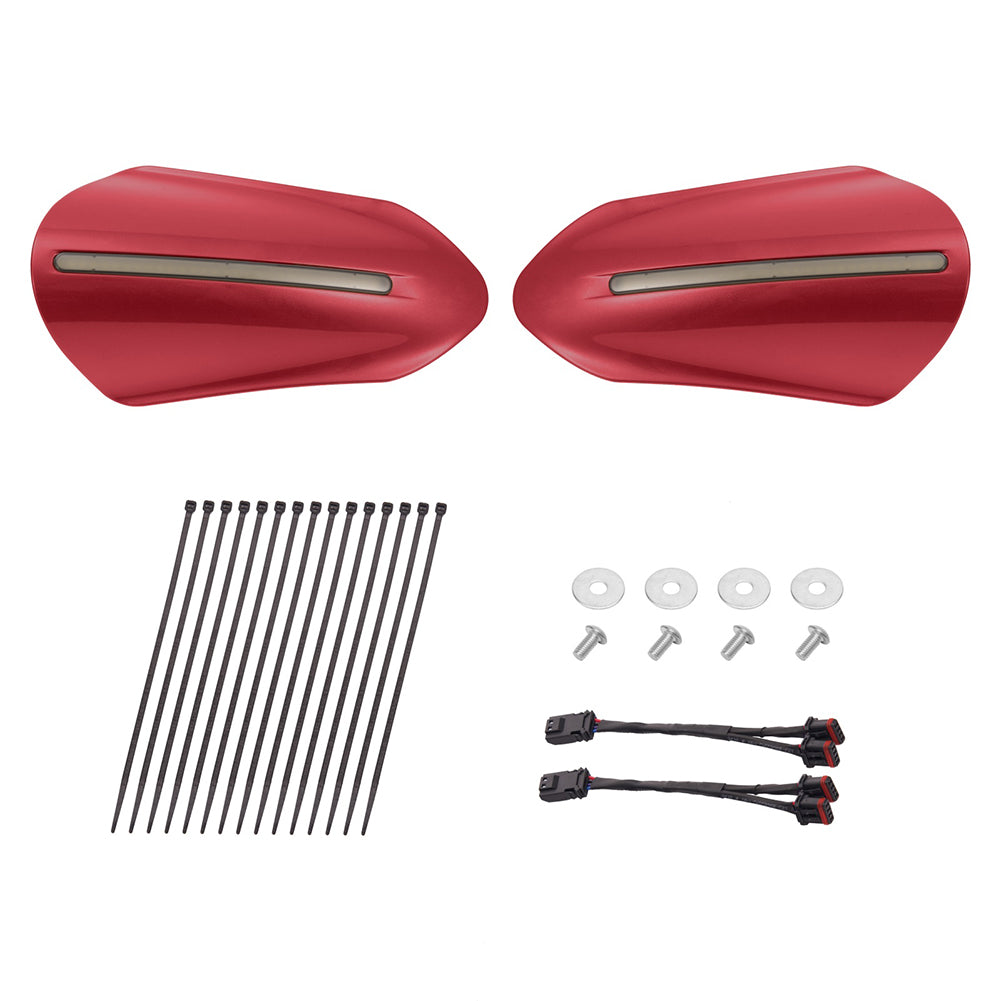 Mats-Csrewy Color-Matched Hand Guards with LED For '93–'26 Harley Touring & Softail