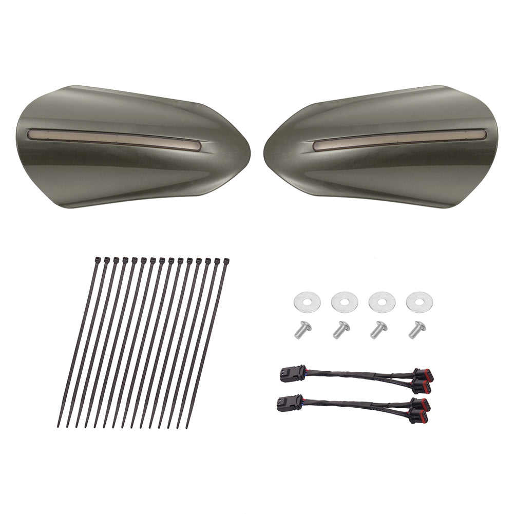 Color Matched Harley Hand Guards with LED for Touring & Softails