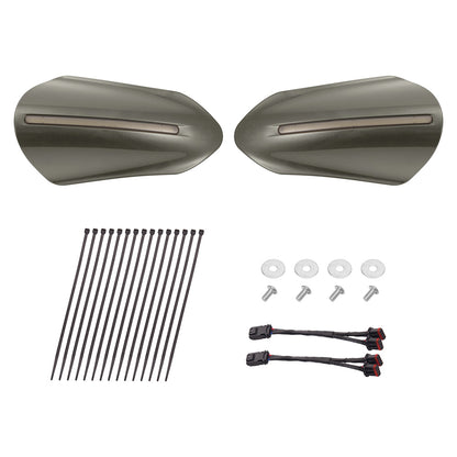 Color Matched Harley Hand Guards with LED for Touring & Softails