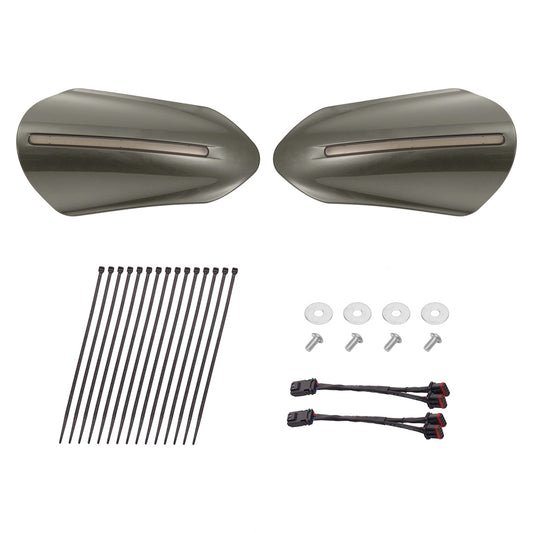 Color Matched Harley Hand Guards with LED for Touring & Softails