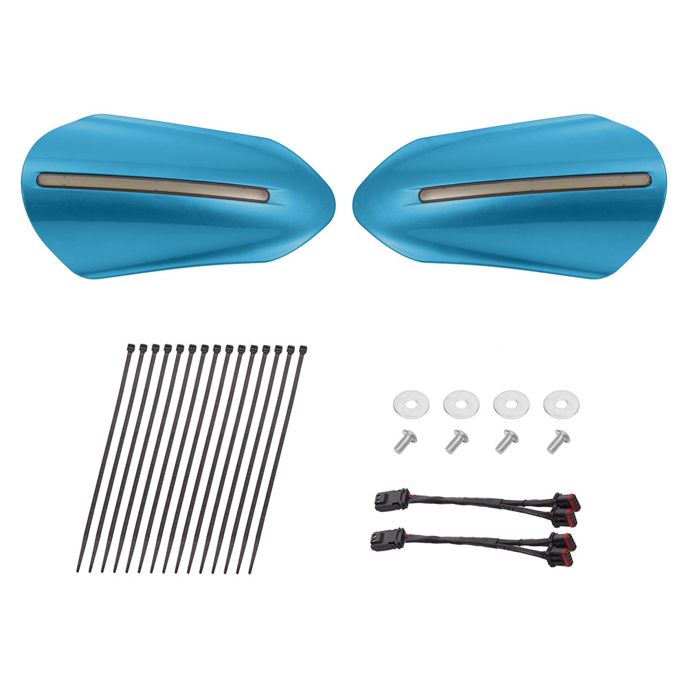 Color Matched Harley Hand Guards with LED for Touring & Softails