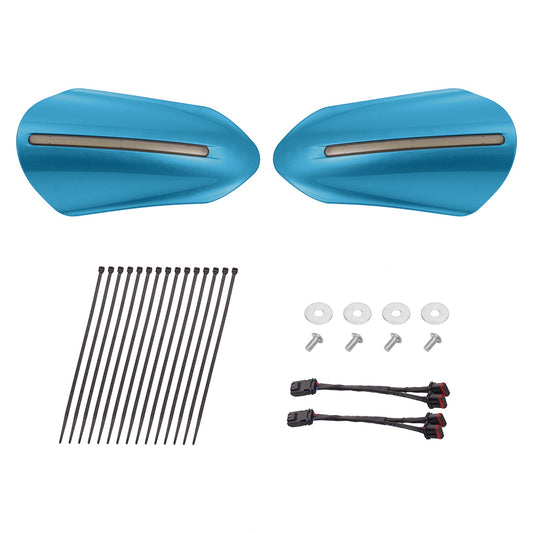 Color Matched Harley Hand Guards with LED for Touring & Softails