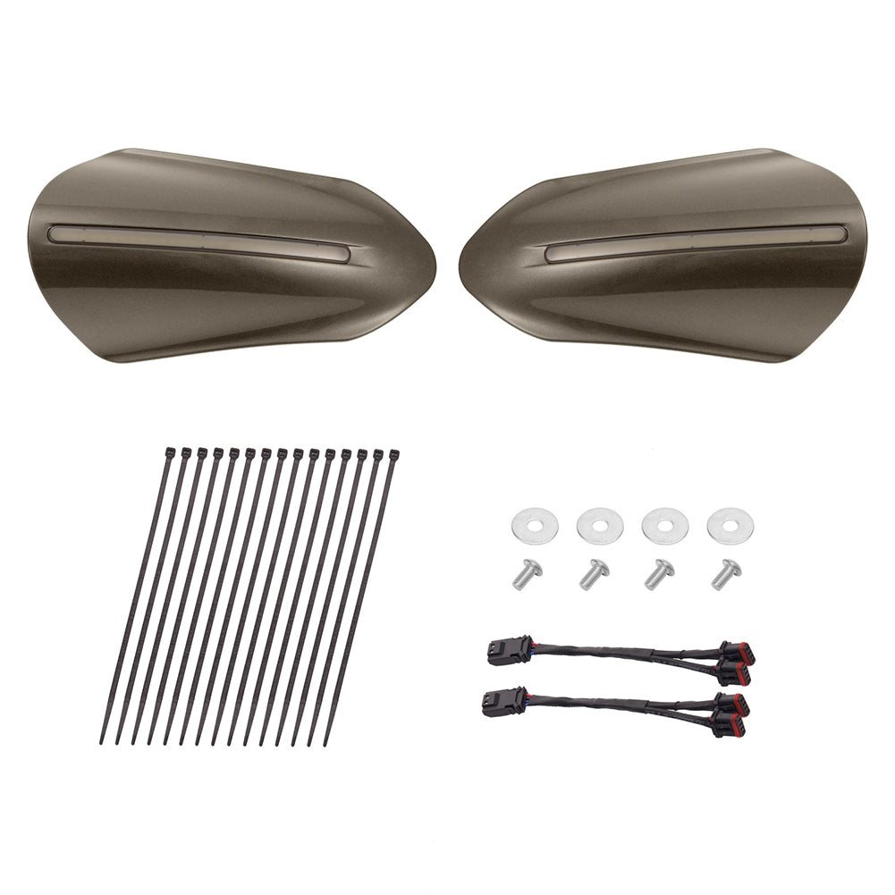 Color Matched Harley Hand Guards with LED for Touring & Softails