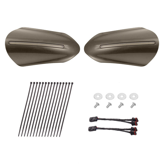 Color Matched Harley Hand Guards with LED for Touring & Softails