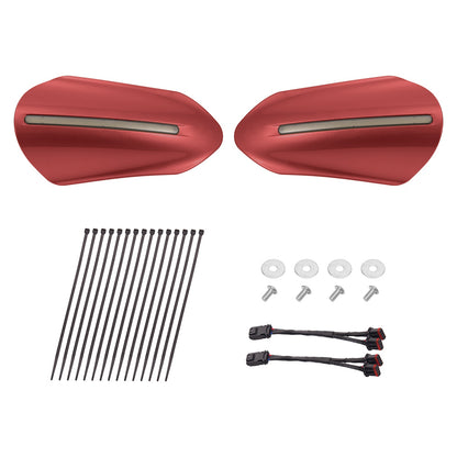 Color Matched Harley Hand Guards with LED for Touring & Softails