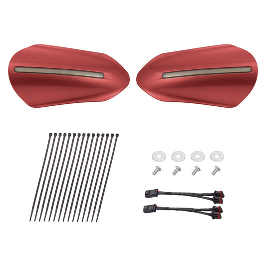 Color Matched Harley Hand Guards with LED for Touring & Softails