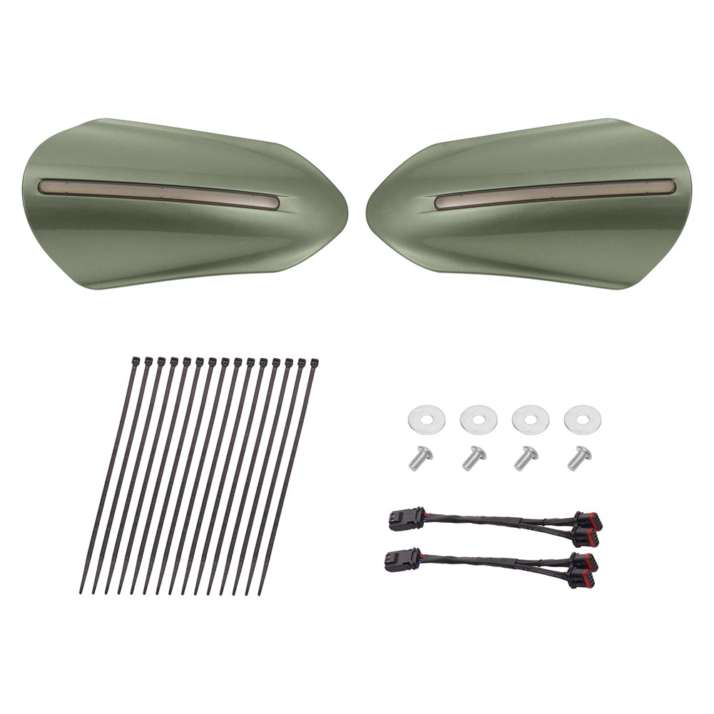 Mats-Csrewy Color-Matched Hand Guards with LED For '93–'26 Harley Touring & Softail