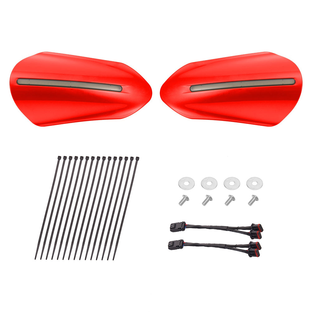 Color Matched Harley Hand Guards with LED for Touring & Softails