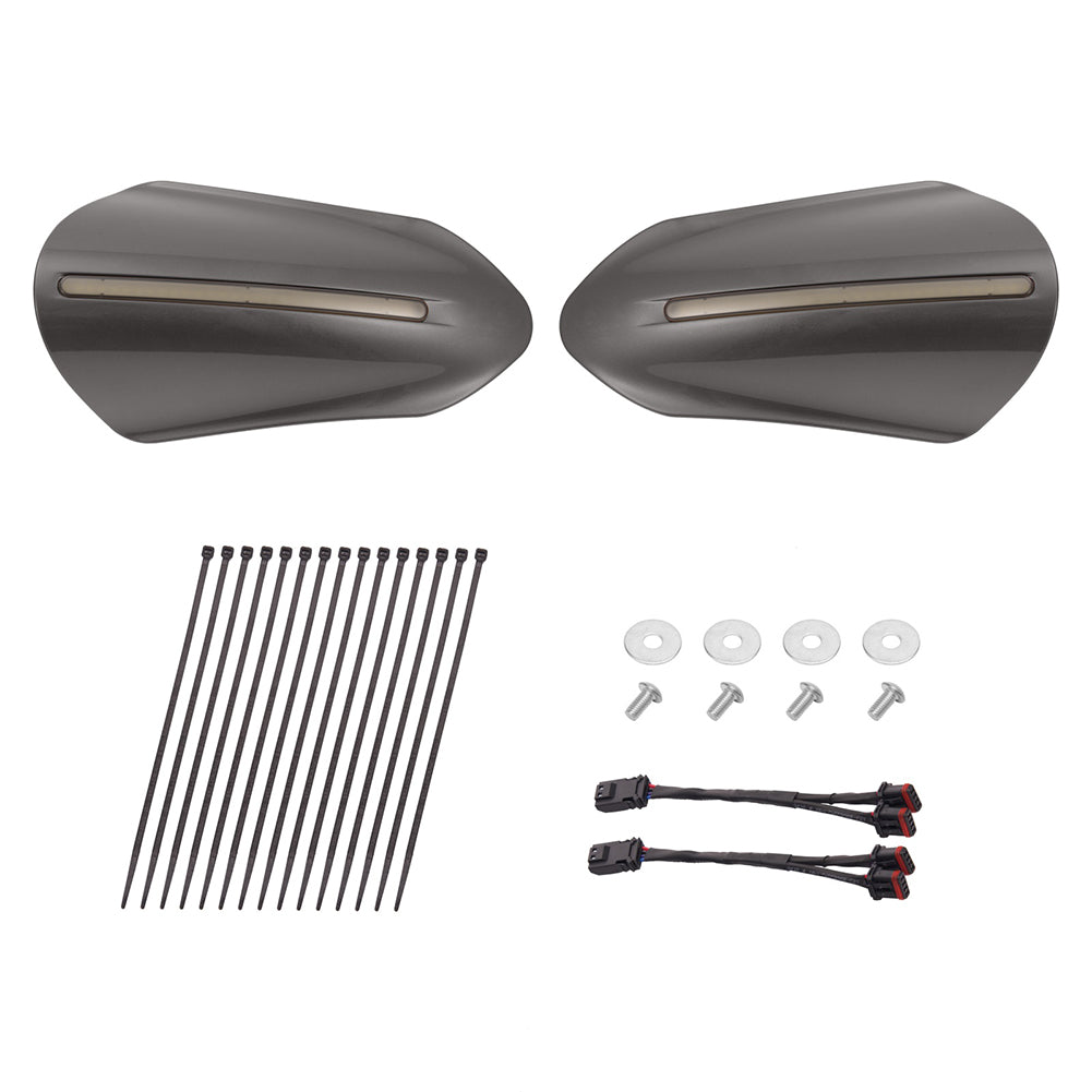 Color Matched Harley Hand Guards with LED for Touring & Softails