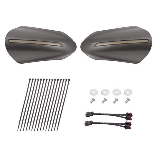 Color Matched Harley Hand Guards with LED for Touring & Softails