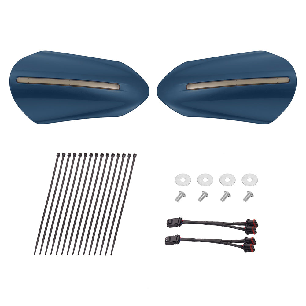 Color Matched Harley Hand Guards with LED for Touring & Softails