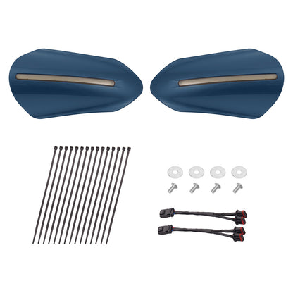 Color Matched Harley Hand Guards with LED for Touring & Softails