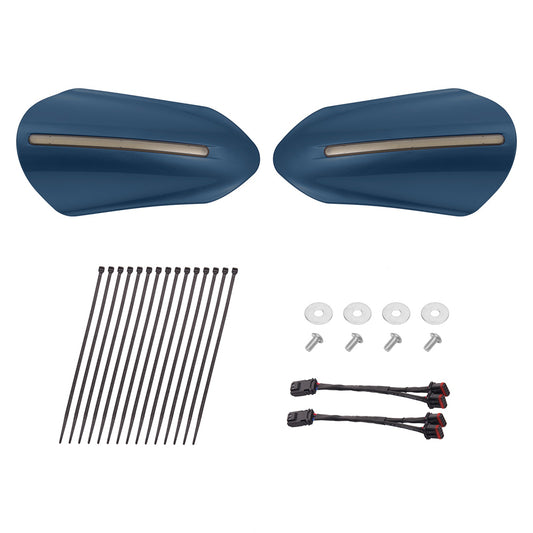 Color Matched Harley Hand Guards with LED for Touring & Softails