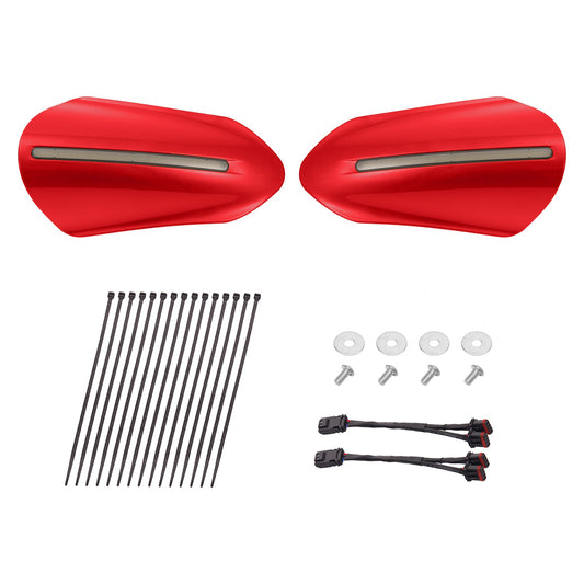 Color Matched Harley Hand Guards with LED for Touring & Softails
