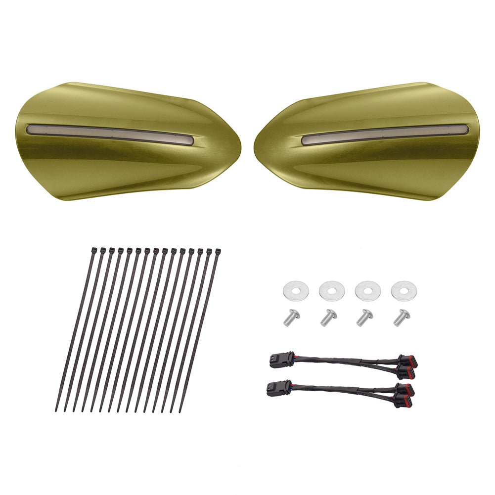 Color Matched Harley Hand Guards with LED for Touring & Softails