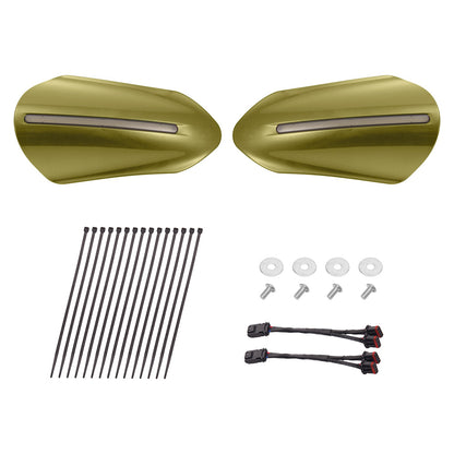 Color Matched Harley Hand Guards with LED for Touring & Softails