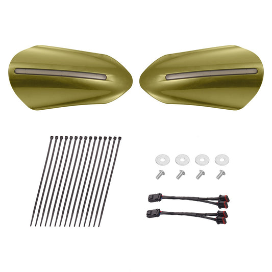 Color Matched Harley Hand Guards with LED for Touring & Softails