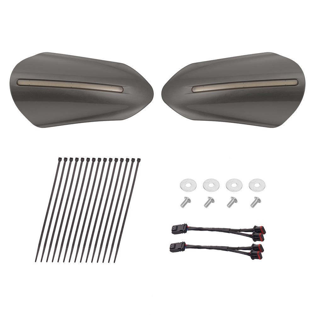 Color Matched Harley Hand Guards with LED for Touring & Softails