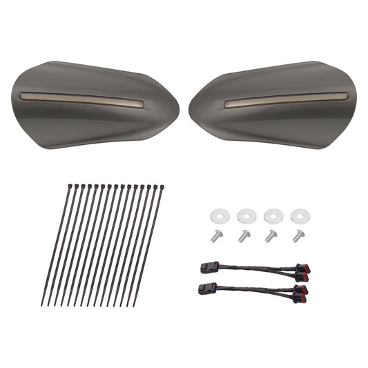 Color Matched Harley Hand Guards with LED for Touring & Softails