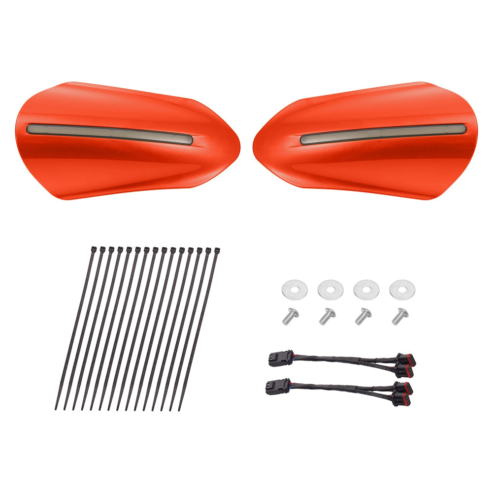 Color Matched Harley Hand Guards with LED for Touring & Softails