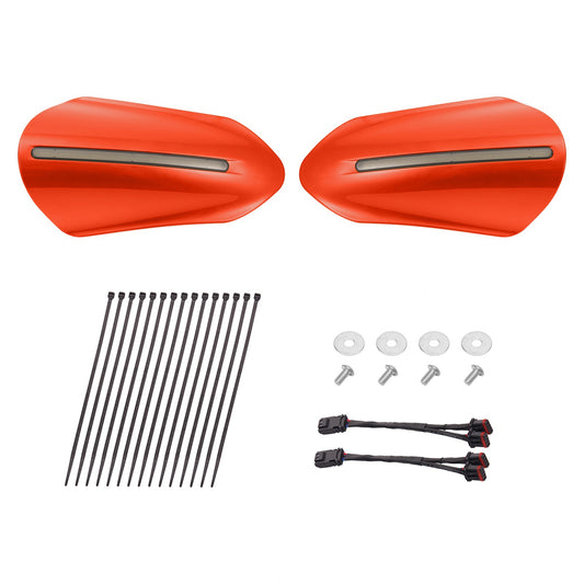 Color Matched Harley Hand Guards with LED for Touring & Softails