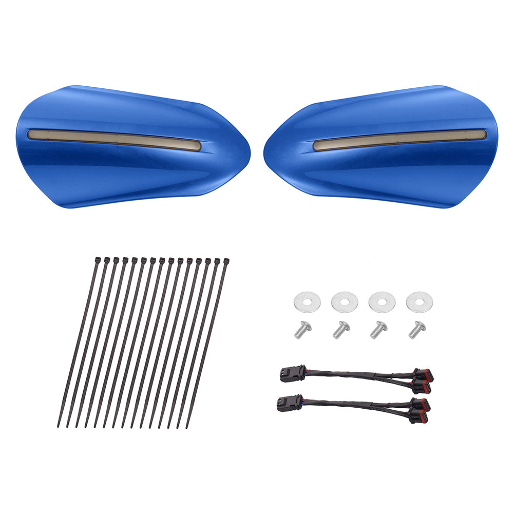 Color Matched Harley Hand Guards with LED for Touring & Softails