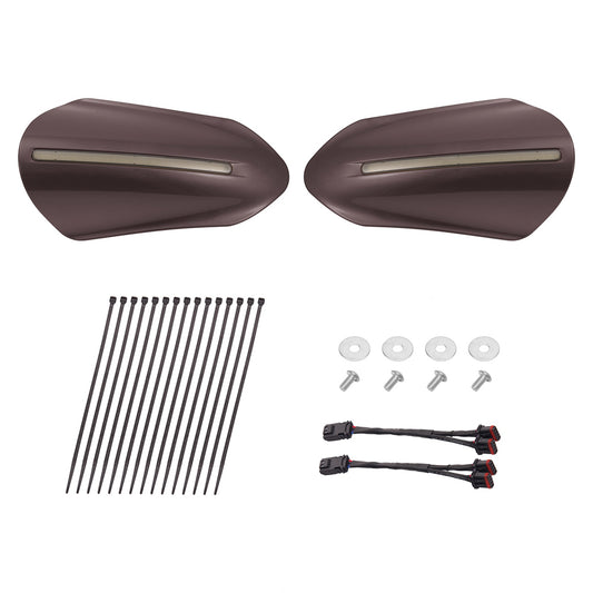 Color Matched Harley Hand Guards with LED for Touring & Softails