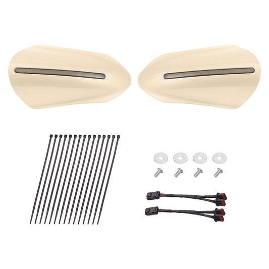 Color Matched Harley Hand Guards with LED for Touring & Softails