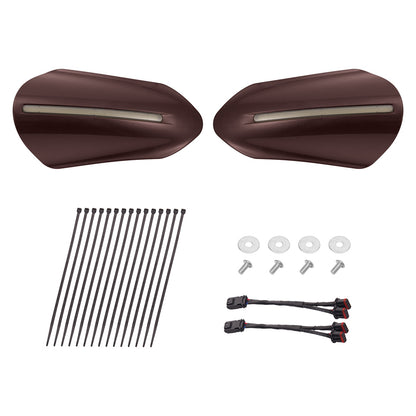 Color Matched Harley Hand Guards with LED for Touring & Softails