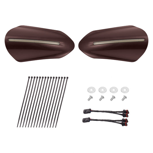 Color Matched Harley Hand Guards with LED for Touring & Softails