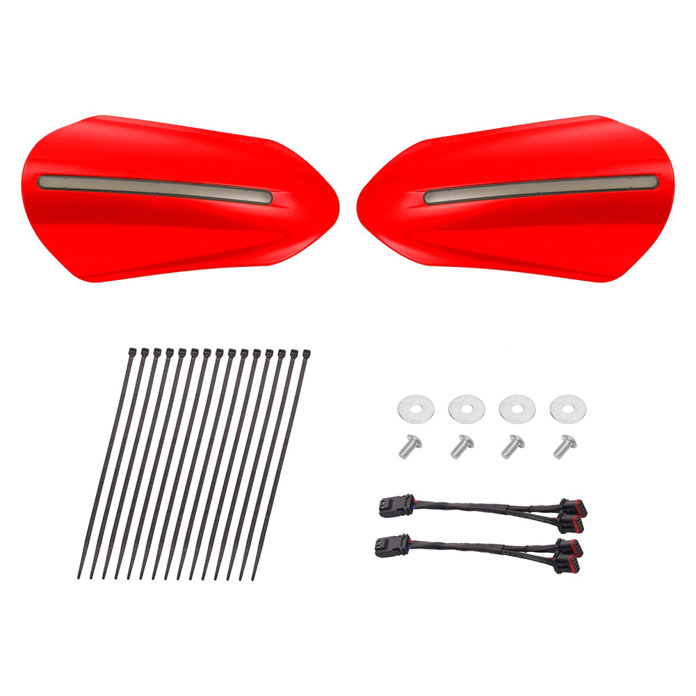 Color Matched Harley Hand Guards with LED for Touring & Softails