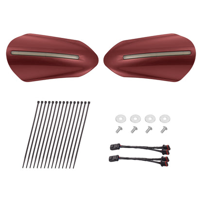 Color Matched Harley Hand Guards with LED for Touring & Softails