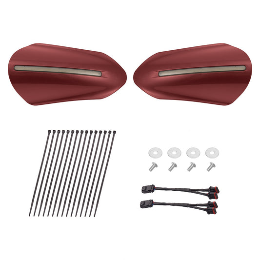 Color Matched Harley Hand Guards with LED for Touring & Softails