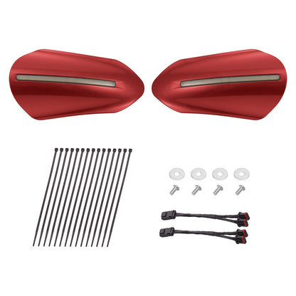 Color Matched Harley Hand Guards with LED for Touring & Softails