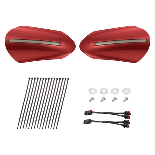 Color Matched Harley Hand Guards with LED for Touring & Softails