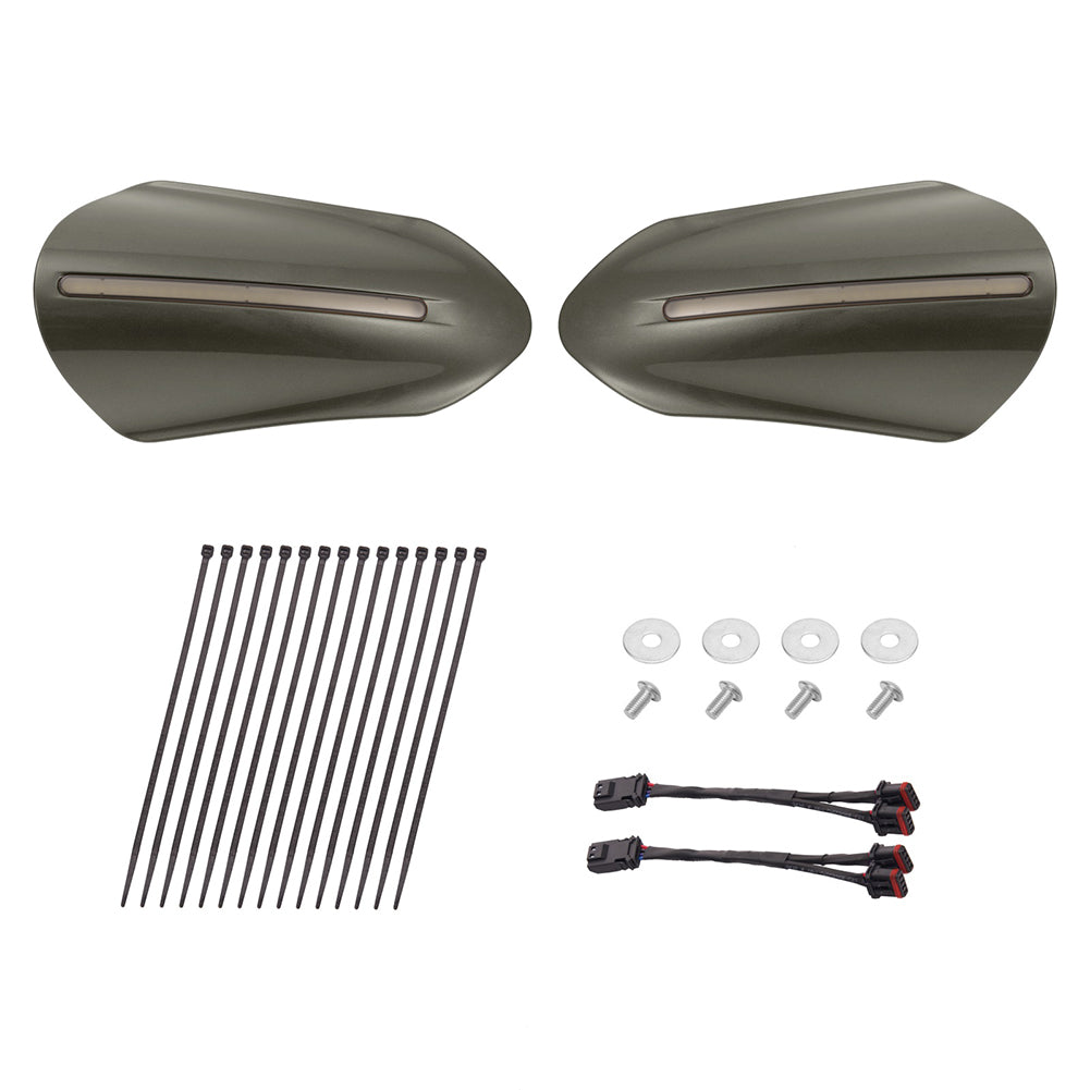Color Matched Harley Hand Guards with LED for Touring & Softails