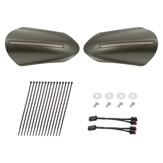 Color Matched Harley Hand Guards with LED for Touring & Softails