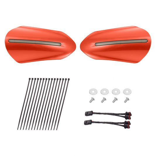 Color Matched Harley Hand Guards with LED for Touring & Softails