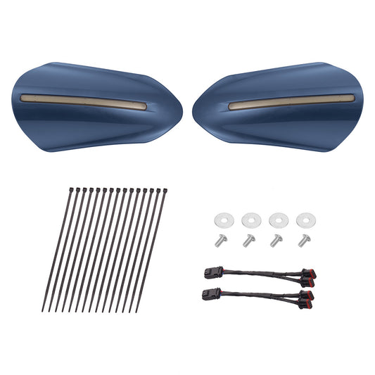 Color Matched Harley Hand Guards with LED for Touring & Softails