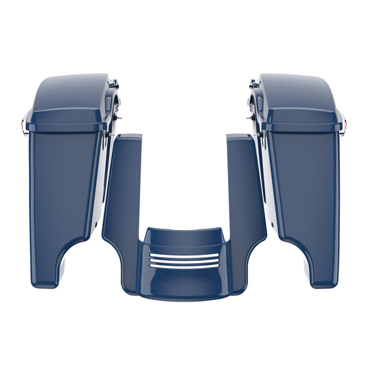 STRETCHED SADDLEBAG BOTTOMS WITH LIDS & STRETCHED REAR FENDER EXTENSION FOR 2014+ TOURING