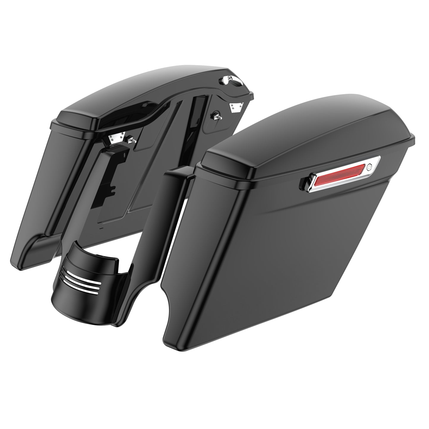 STRETCHED SADDLEBAG BOTTOMS WITH LIDS & STRETCHED REAR FENDER EXTENSION FOR 2014+ TOURING