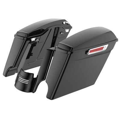 STRETCHED SADDLEBAG BOTTOMS WITH LIDS & STRETCHED REAR FENDER EXTENSION FOR 2014+ TOURING