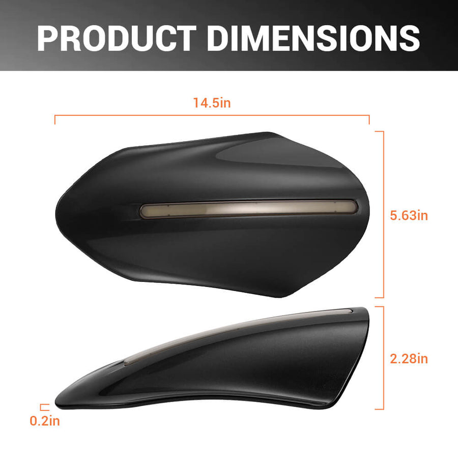 Mats-Csrewy Color-Matched Hand Guards with LED For '93–'26 Harley Touring & Softail