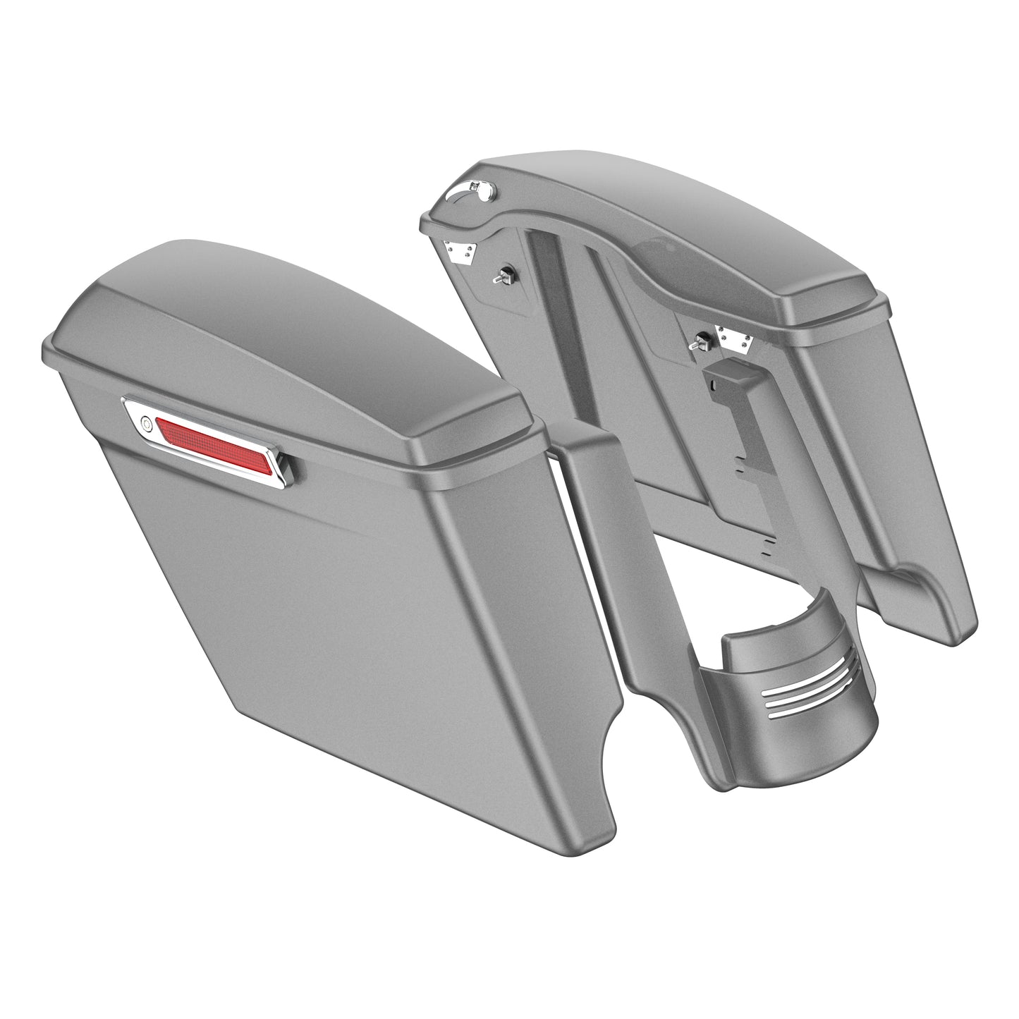STRETCHED SADDLEBAG BOTTOMS WITH LIDS & STRETCHED REAR FENDER EXTENSION FOR 2014+ TOURING