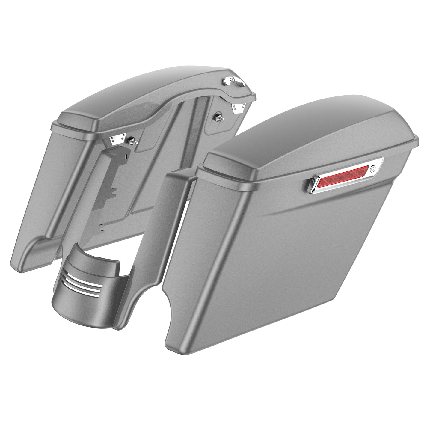 STRETCHED SADDLEBAG BOTTOMS WITH LIDS & STRETCHED REAR FENDER EXTENSION FOR 2014+ TOURING