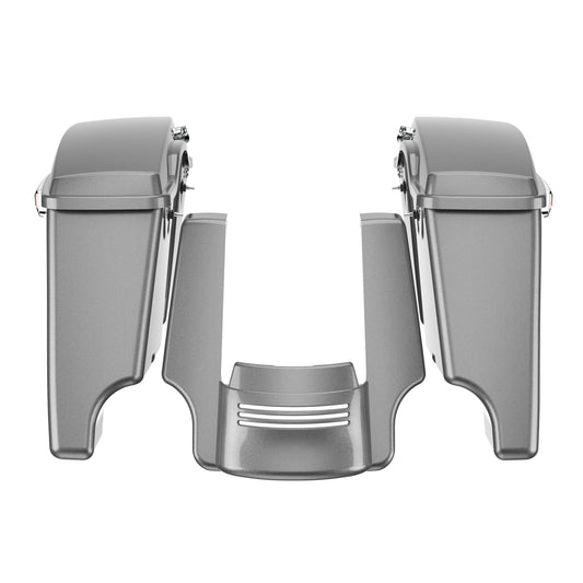 STRETCHED SADDLEBAG BOTTOMS WITH LIDS & STRETCHED REAR FENDER EXTENSION FOR 2014+ TOURING