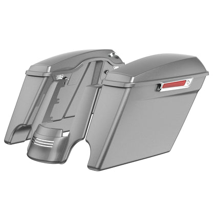 STRETCHED SADDLEBAG BOTTOMS WITH LIDS & STRETCHED REAR FENDER EXTENSION FOR 2014+ TOURING